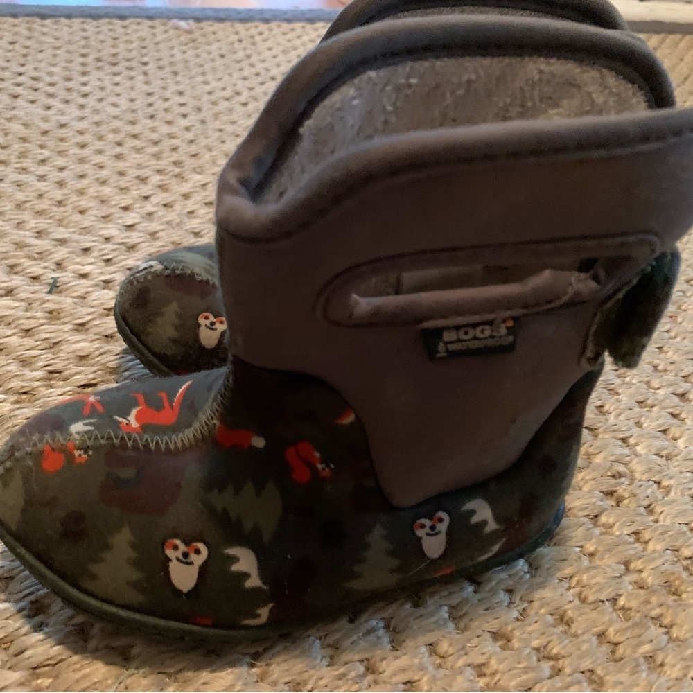 Bogs Kids' Woodland Critter Boots - Green and Gray